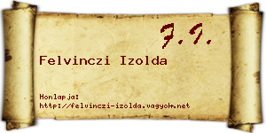 Felvinczi Izolda névjegykártya
